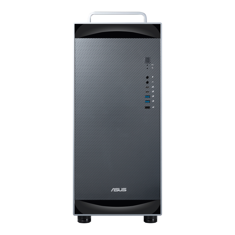 ET900N G3 正面，前面板接口与密纹进风格栅（图源 ASUS 官网）
